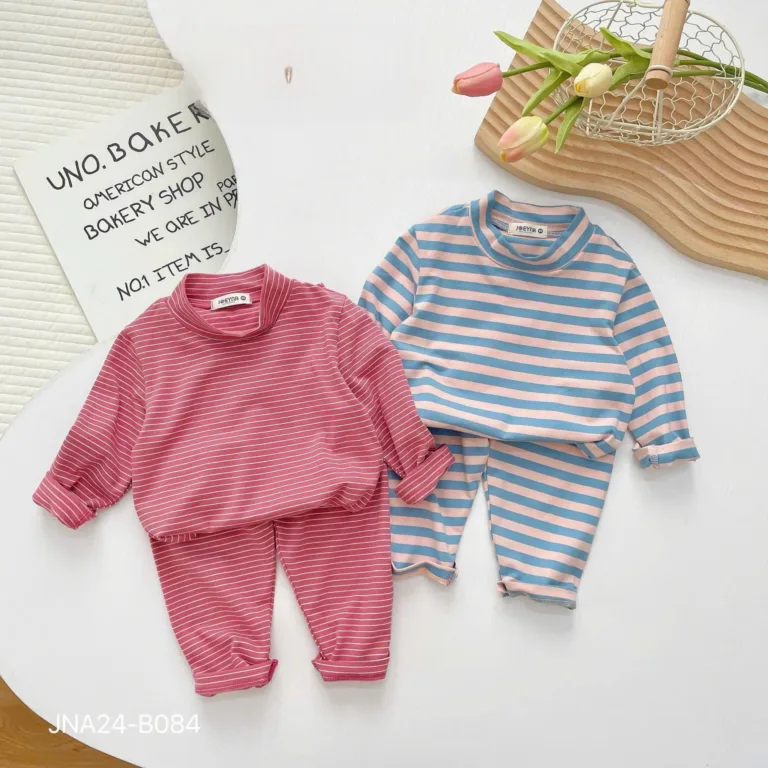 Combo 2 bộ cotton thu đông cho bé trai, bé gái